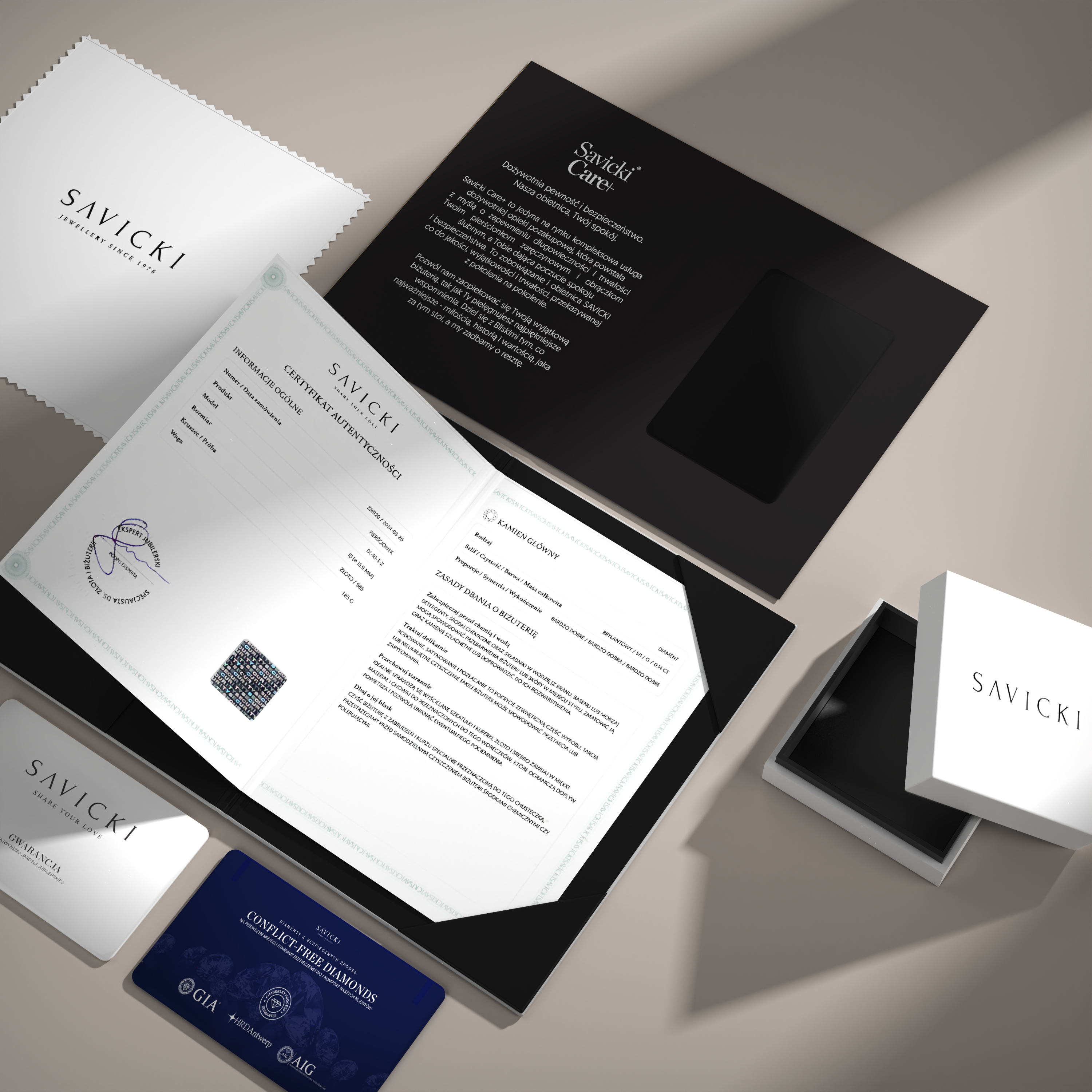 Kolczyki The Journey: białe złoto, tanzanity  - 1