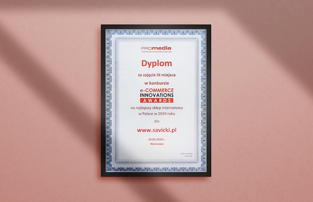 SAVICKI.pl wśród 3 najlepszych sklepów internetowych w Polsce