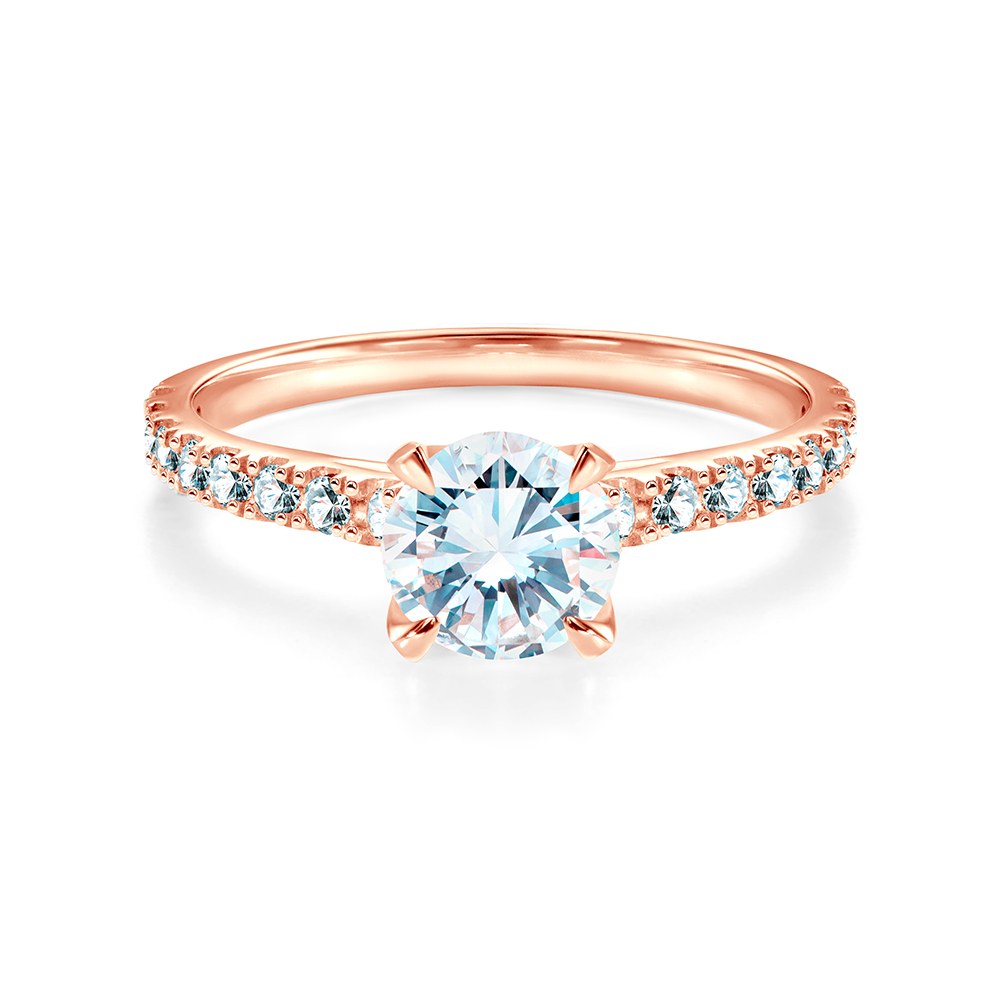 Pierścionek zaręczynowy Share Your Love: różowe złoto, diament