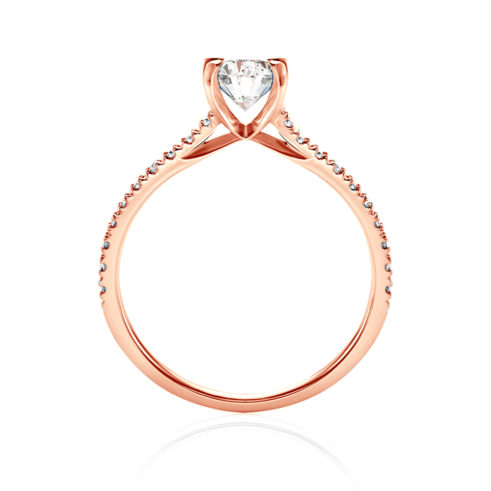Pierścionek zaręczynowy Share Your Love: różowe złoto, diament