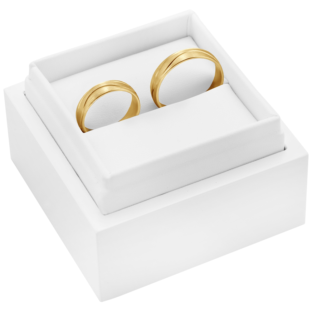 Obrączki ślubne: złote, półokrągłe, 5 mm