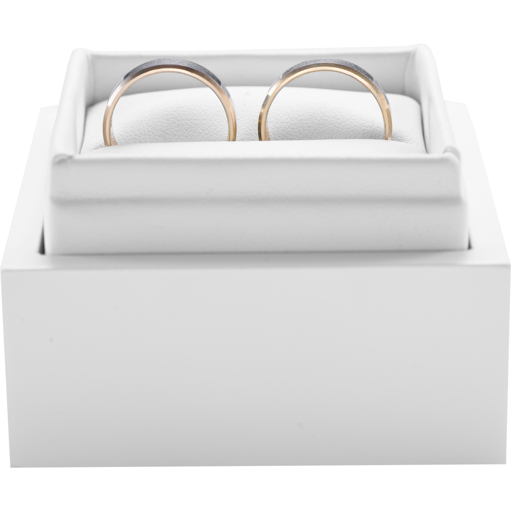 Eheringe: Zweifarbiges Gold, Flach, 5 mm