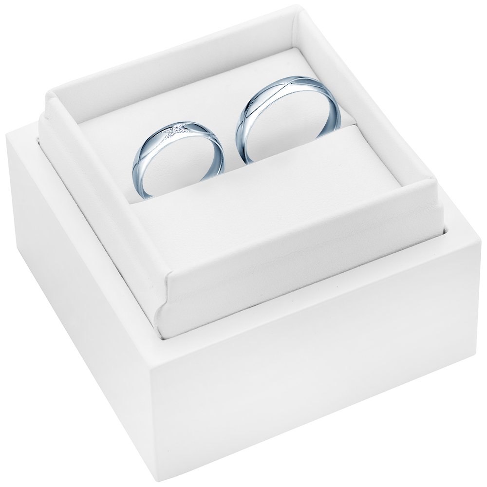 Eheringe: Weißgold, Runde, 5 mm