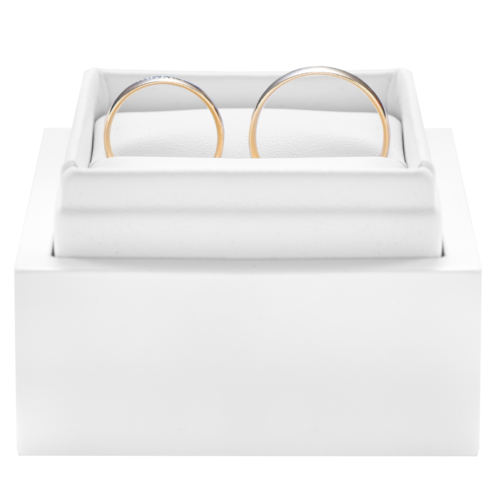 Obrączki ślubne: dwukolorowe złoto, okrągłe, 4,5 mm