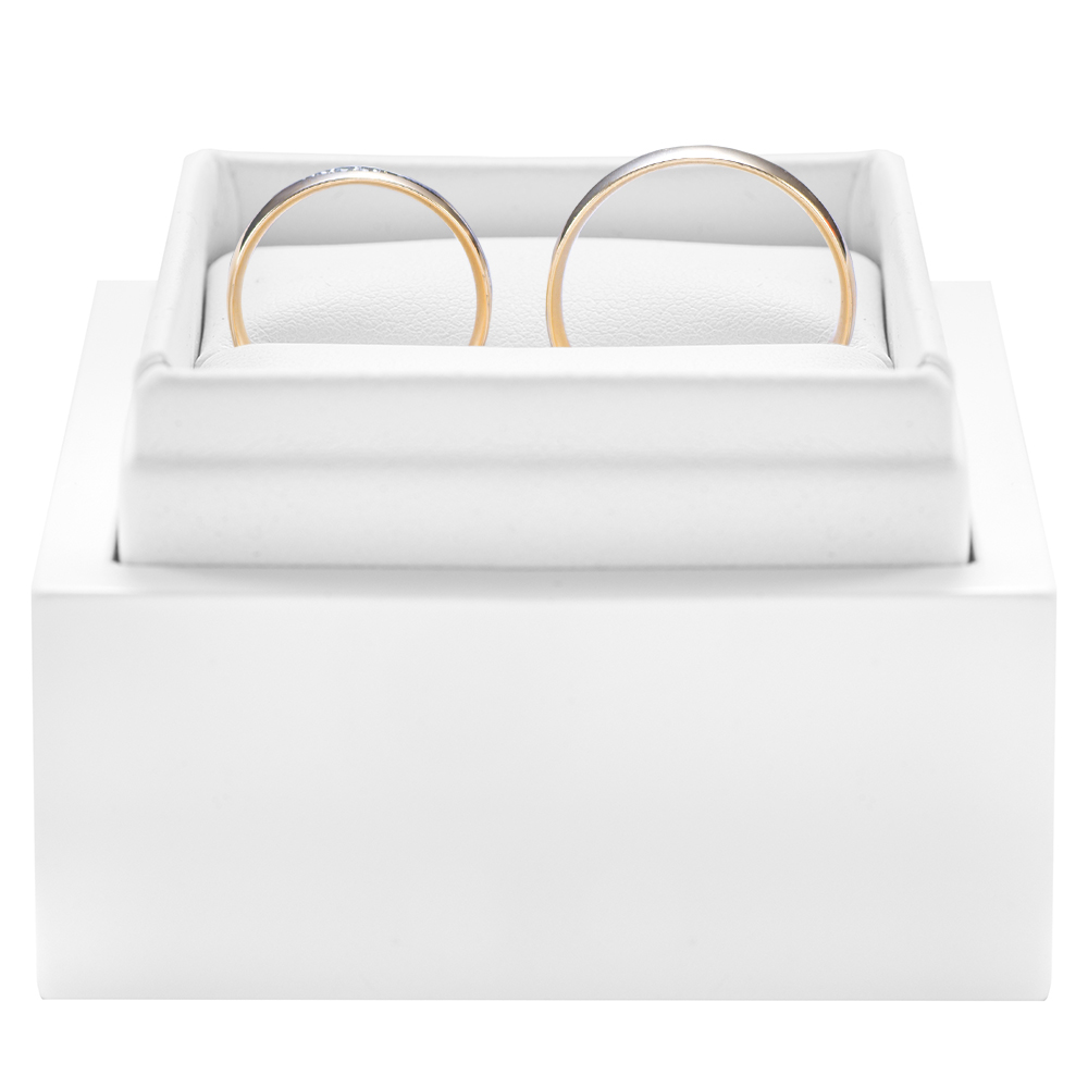 Obrączki ślubne: dwukolorowe złoto, okrągłe, 5 mm