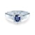 Zásnubný prsteň SAVICKI: biele zlato, modré zafír, diamanty