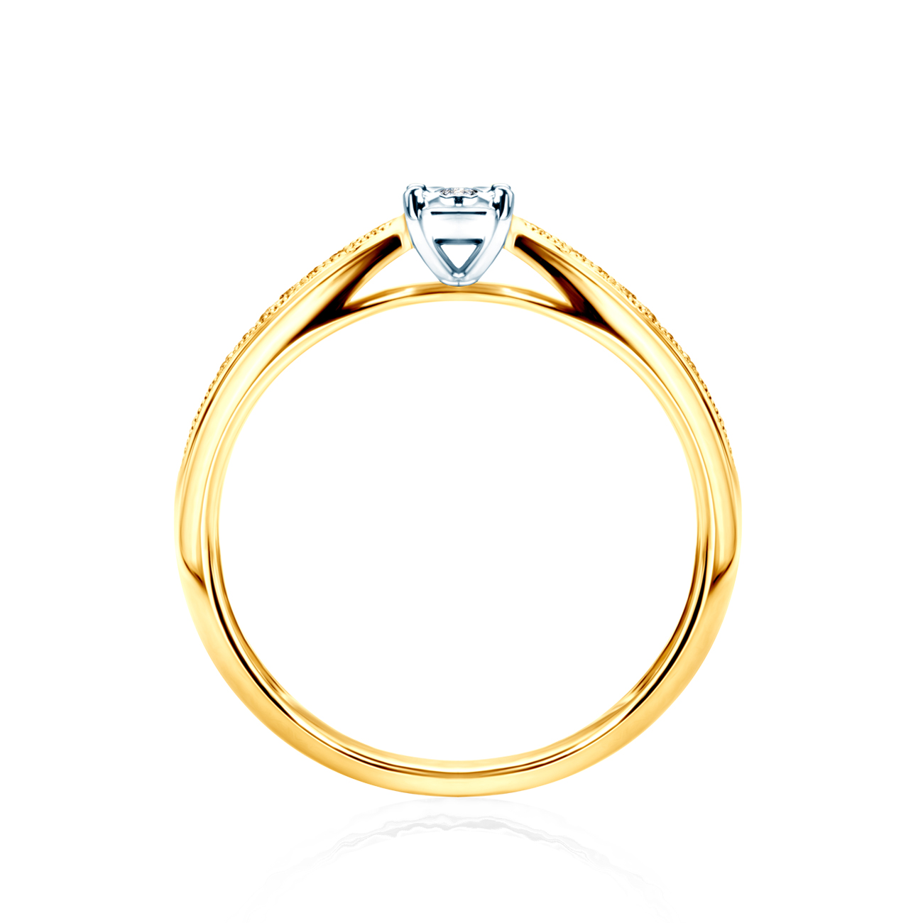 Verlobungsring Savicki: Zweifarbiges Gold, Diamanten