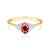 SAVICKI eljegyzési gyűrű: arany, rubin és gyémántok