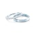 Snubní prsteny Share Your Love: bílé zlato, bílé safíry, ploché, 1,5 mm + 3 mm
