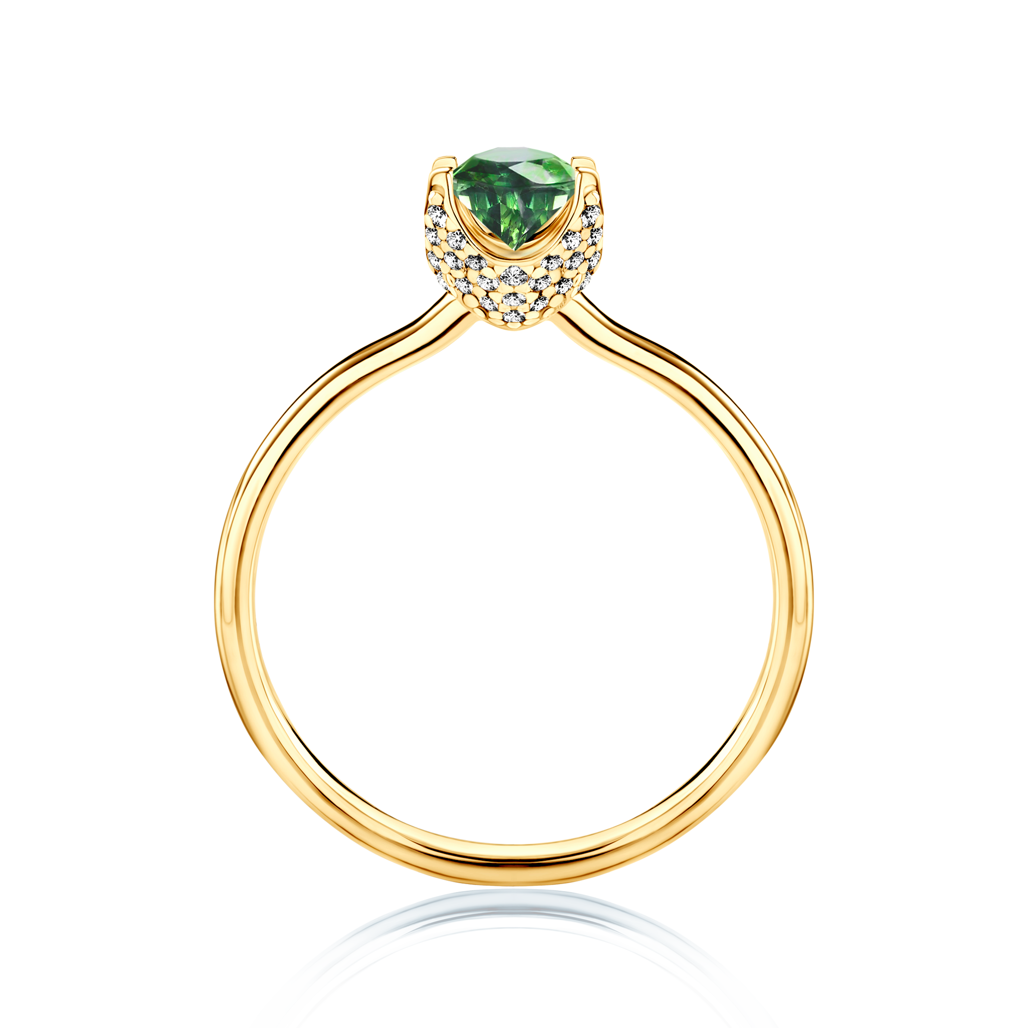 Verlobungsring SAVICKI: Gelbgold, Smaragd - 3