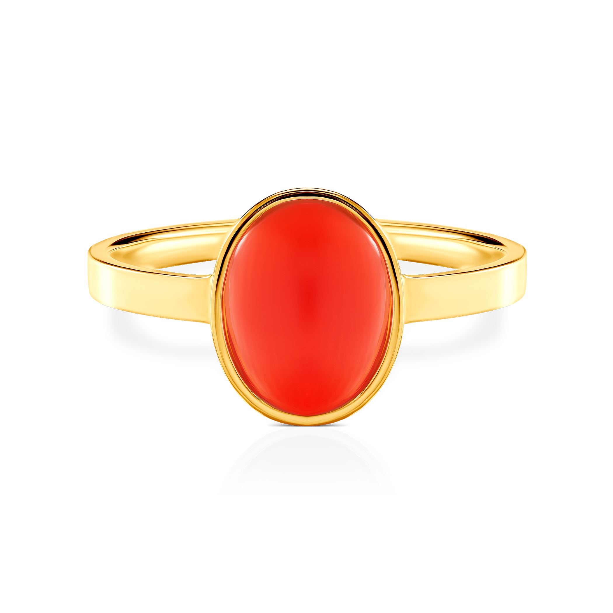 Zásnubný prsteň SAVICKI: žlté zlato, korál