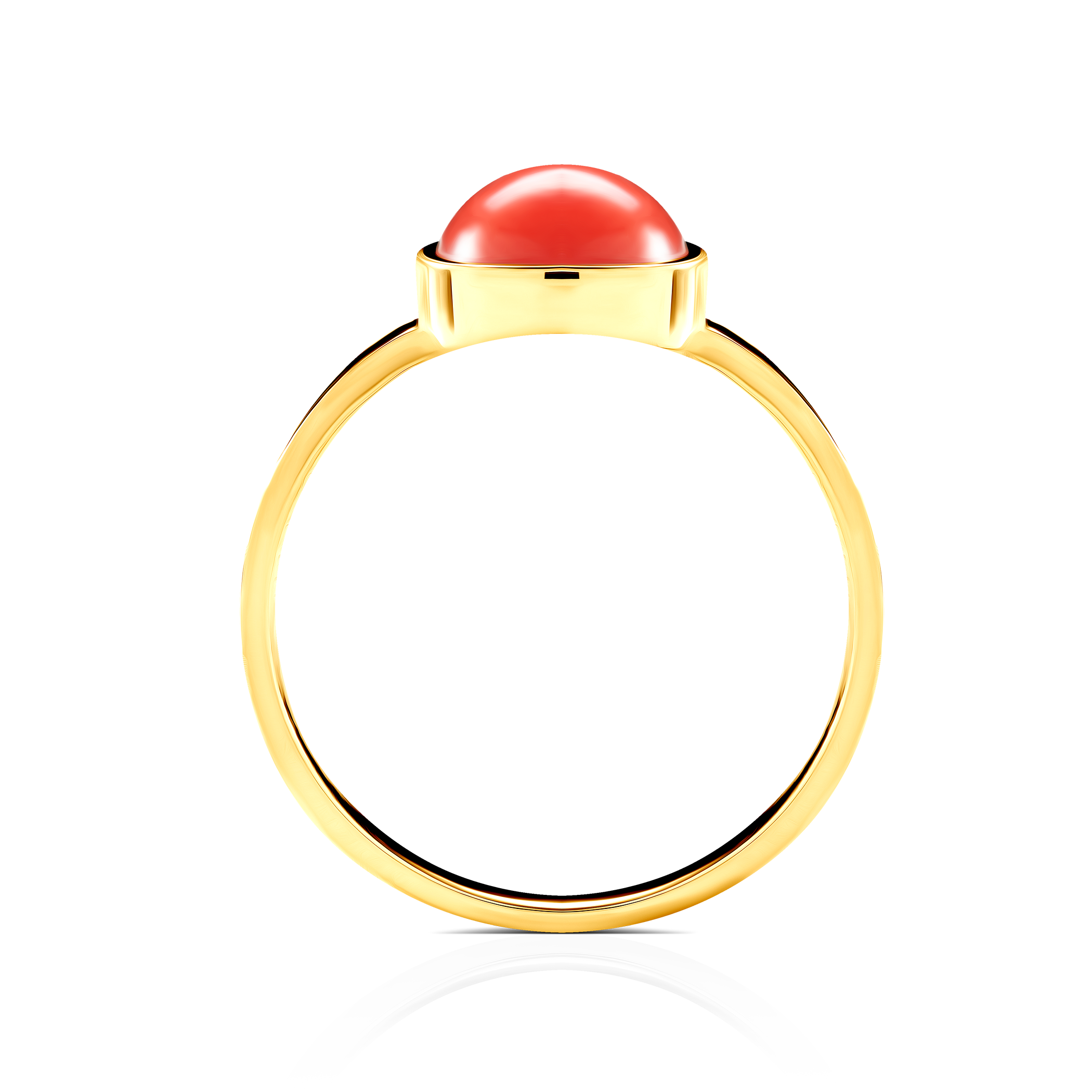 Pierścionek SAVICKI: złoty, koral