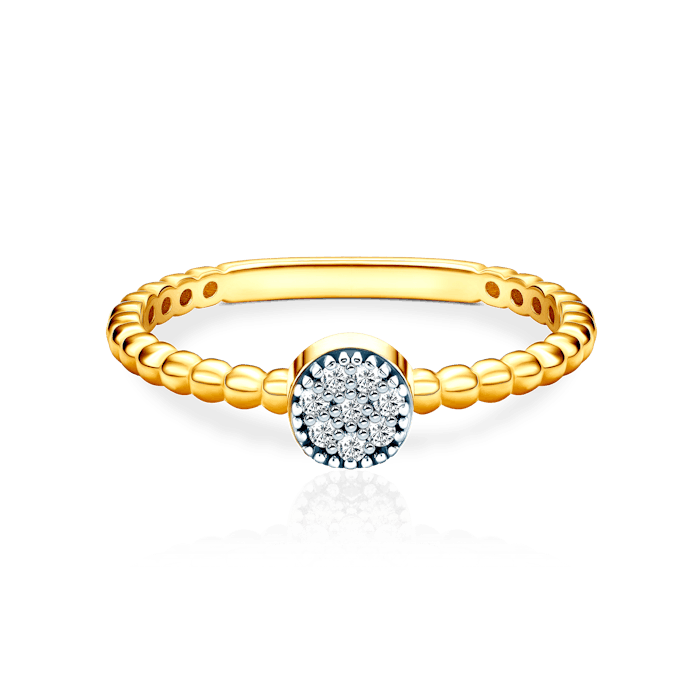 Prsten SAVICKI: dvoubarevné zlato, diamanty