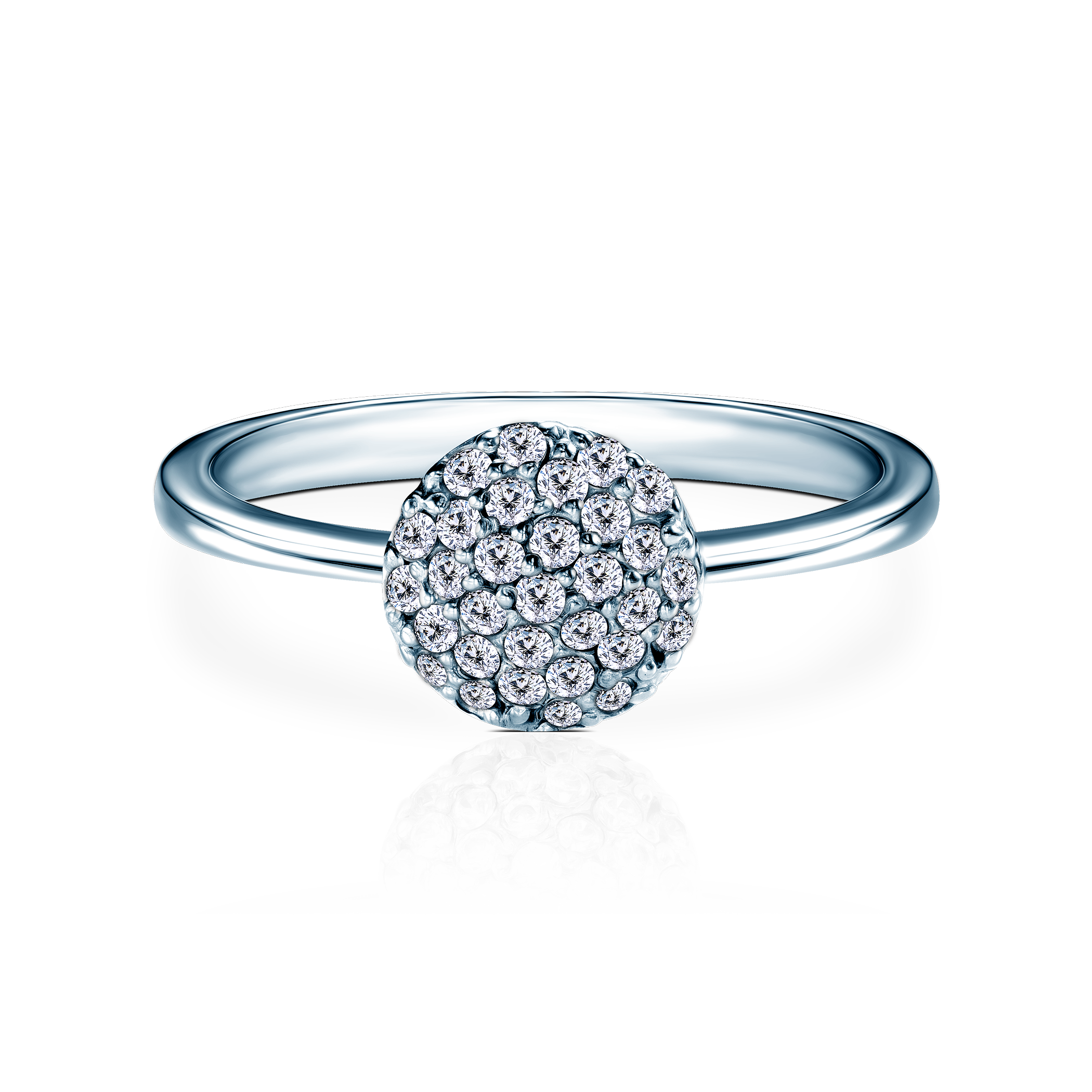 Pierścionek SAVICKI: białe złoto, diamenty