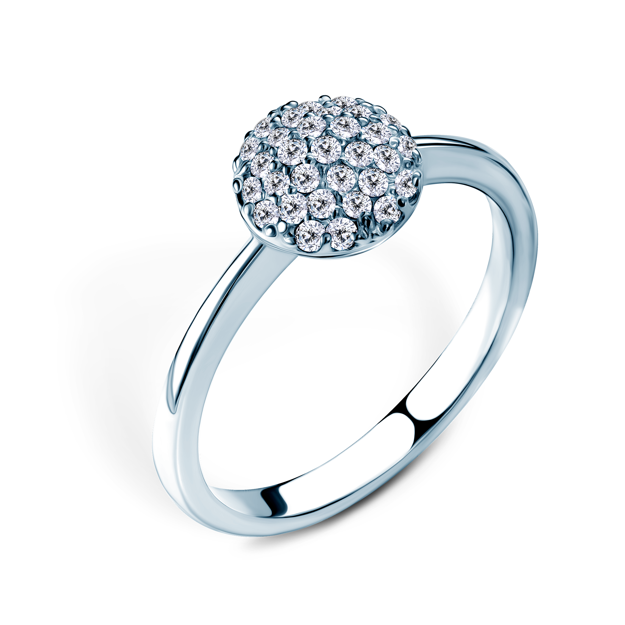 Pierścionek SAVICKI: białe złoto, diamenty