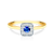 Zásnubný prsteň SAVICKI: dvojfarebné zlato, modrý zafír, diamanty