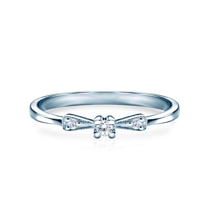 Pierścionek SAVICKI: białe złoto, diamenty
