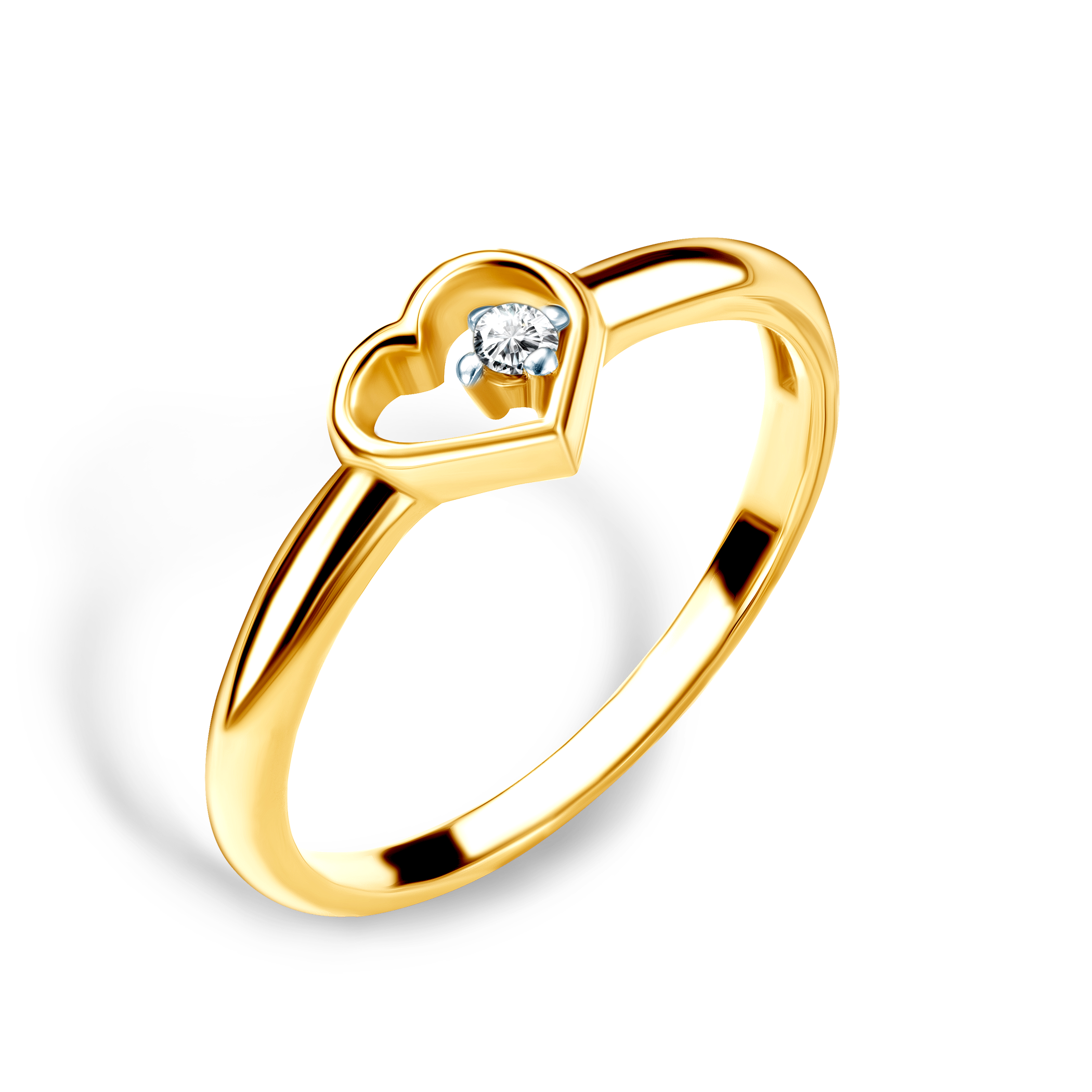 Verlobungsring Herz Savicki: Gold, Diamant