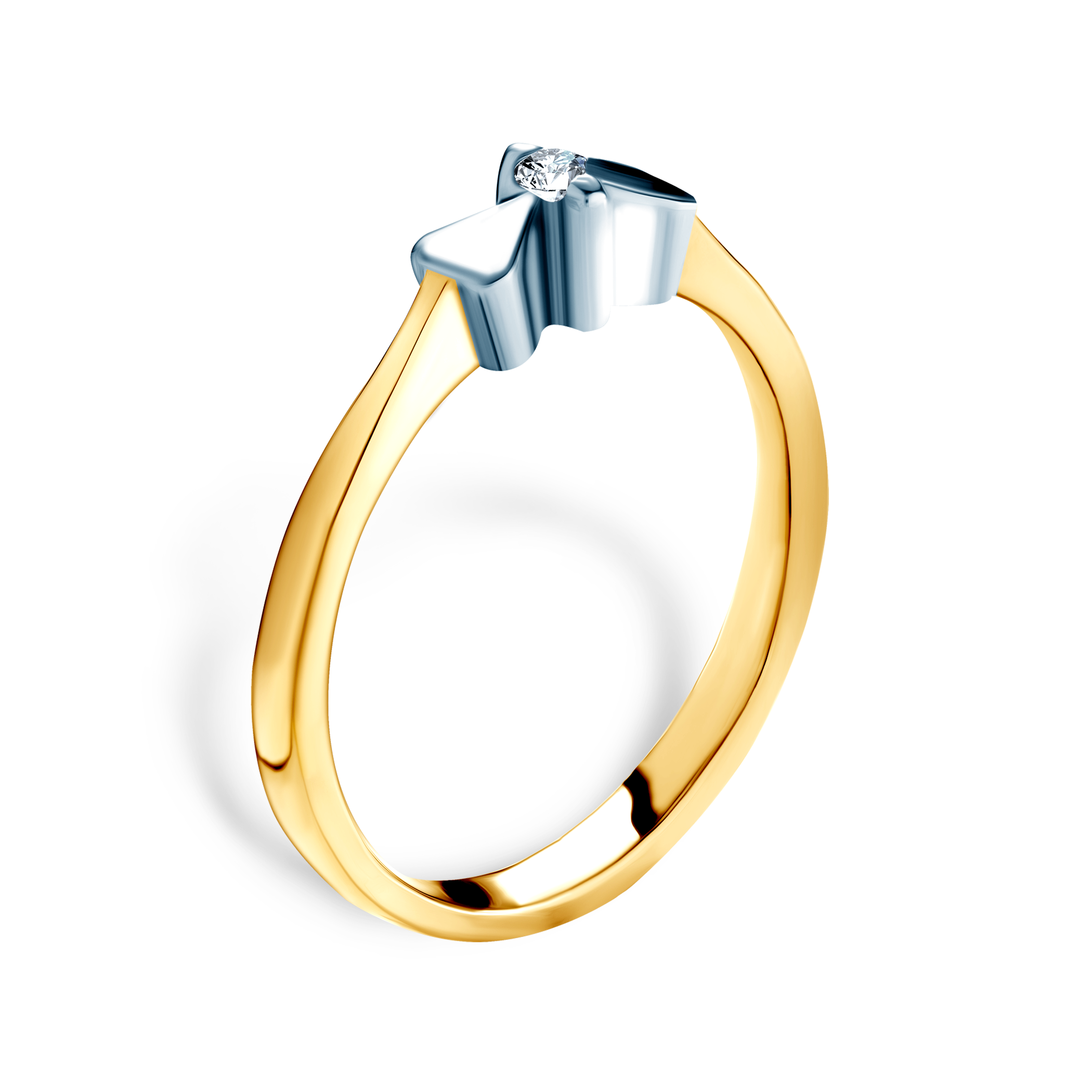 Ring Savicki: Zweifarbiges Gold, Diamant