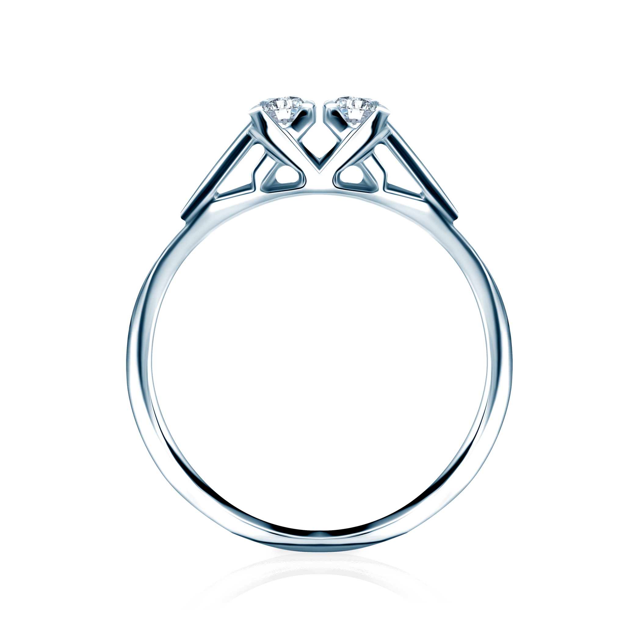 Pierścionek na 20 rocznicę jubileuszowy SAVICKI: białe złoto, diamenty - 3