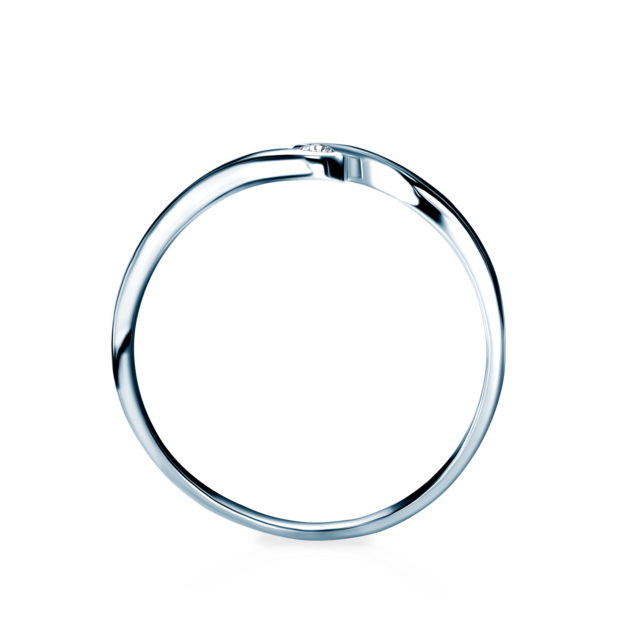 Pierścionek zaręczynowy SAVICKI: białe złoto, diament