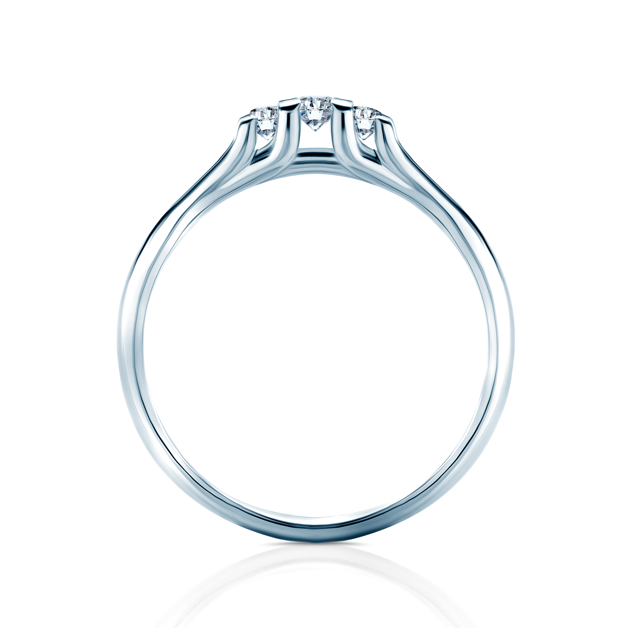 Pierścionek zaręczynowy SAVICKI: białe złoto, diamenty