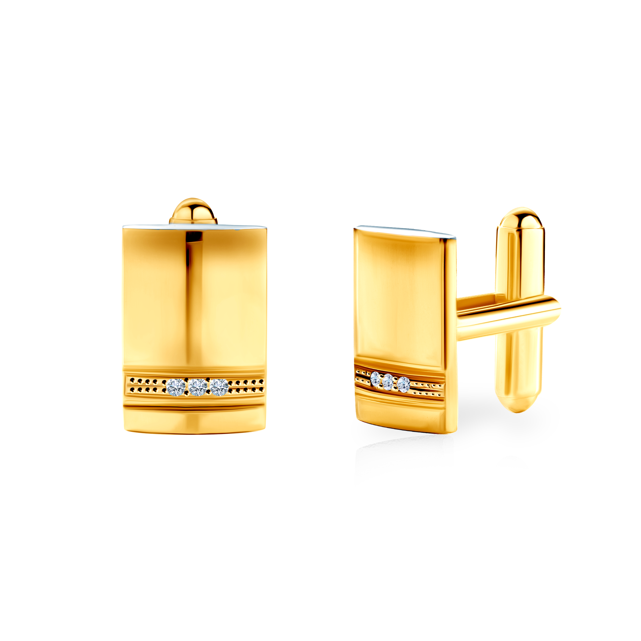 Cufflinks Savicki: gold, diamonds
