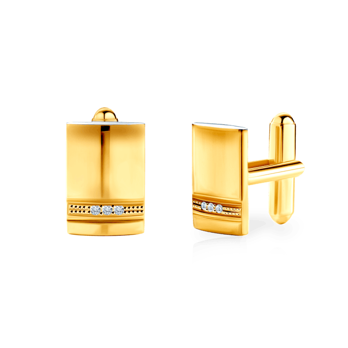 Cufflinks Savicki: gold, diamonds