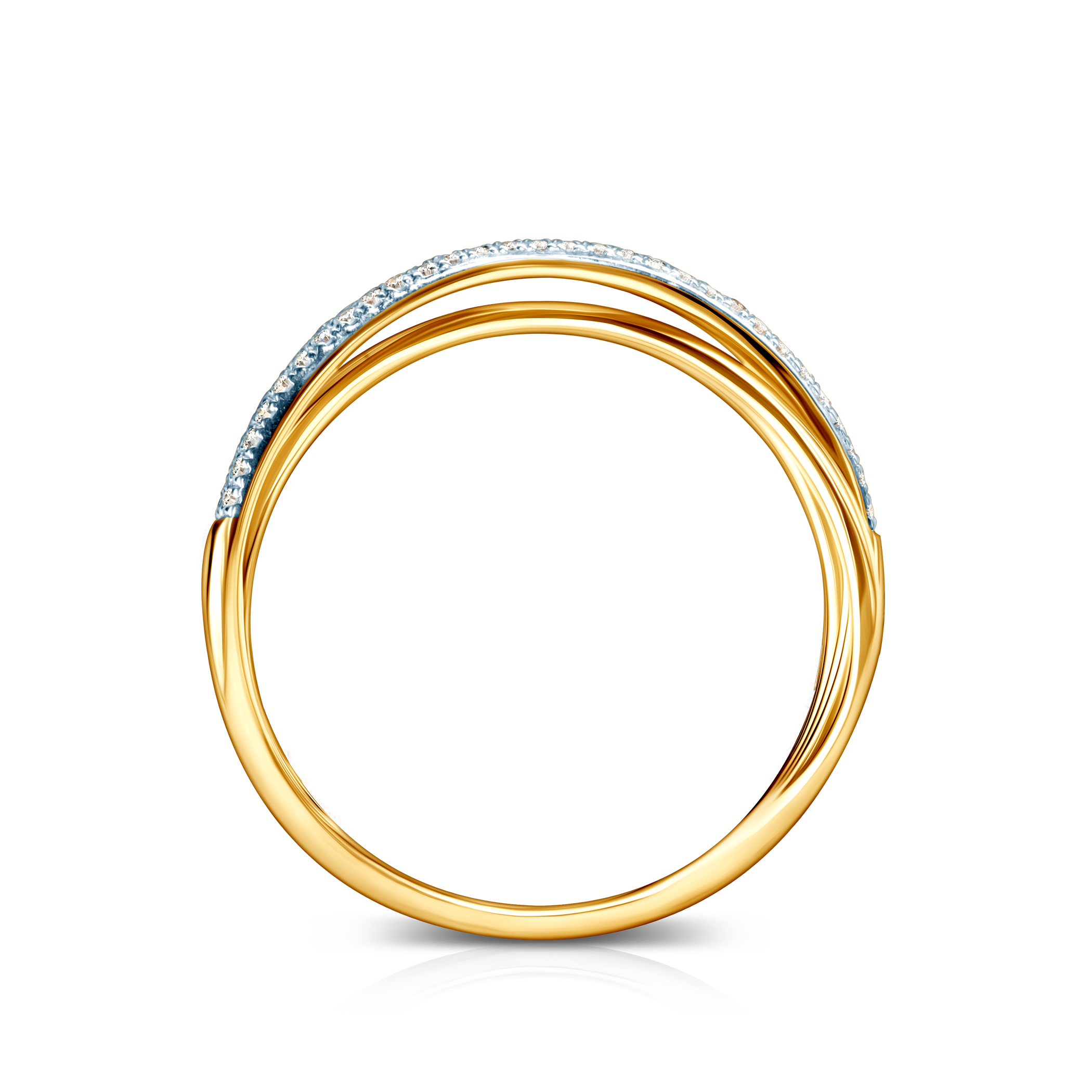 Ring Savicki: Zweifarbiges Gold, Diamanten