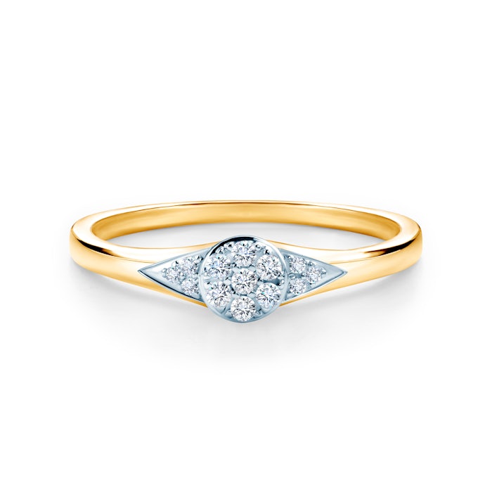 Zásnubný prsteň SAVICKI: dvojfarebné zlato, diamanty