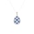 Pandantiv SAVICKI: aur bicolor, safire albastre, diamante