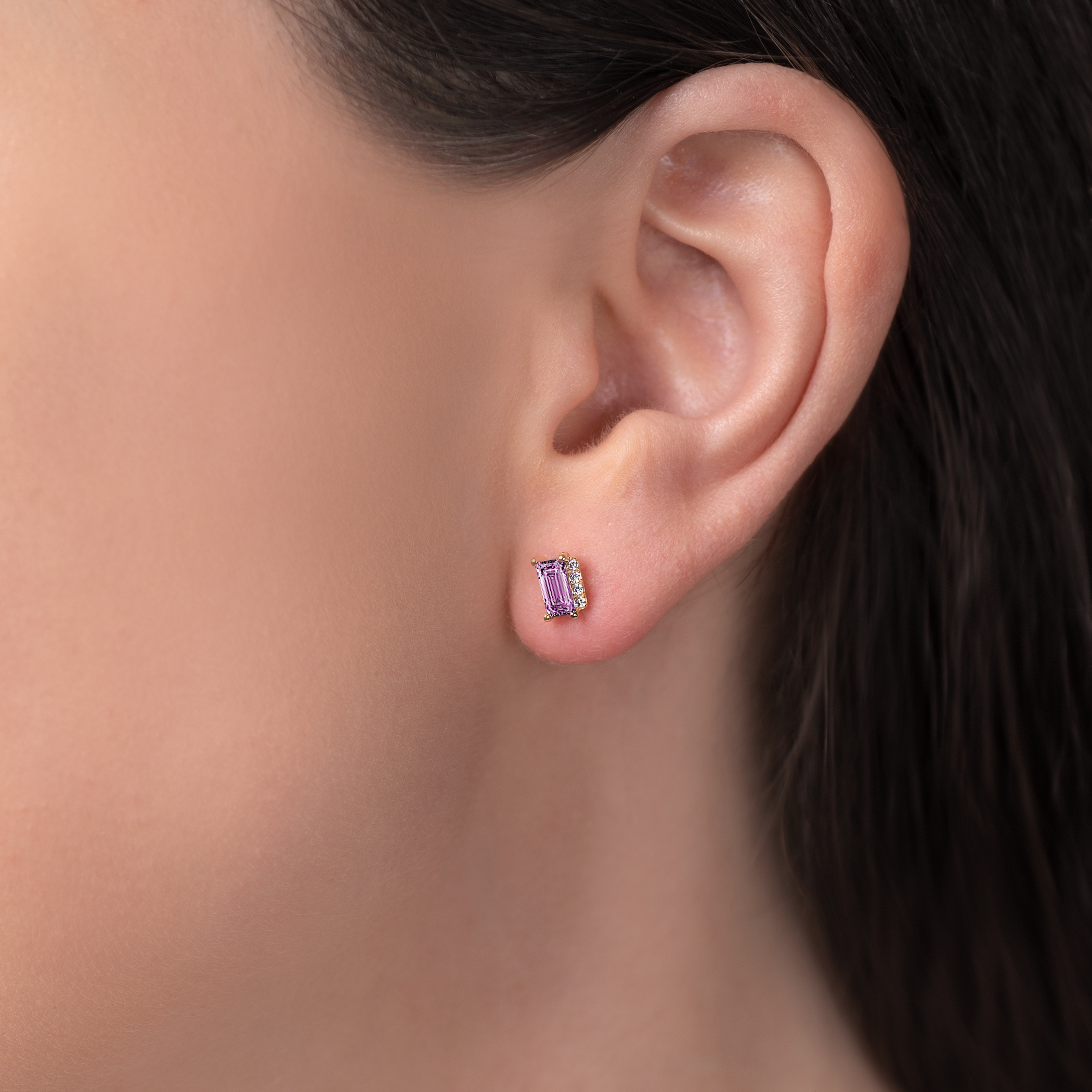 Kolczyki Savicki: srebrne pozłacane, cyrkonie - 4