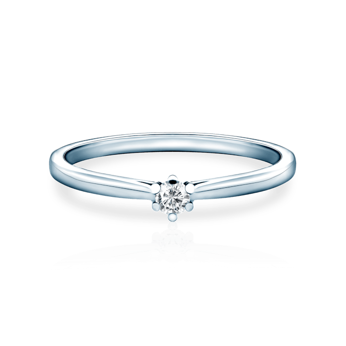 Zásnubní prsten SAVICKI: bílé zlato, diamant