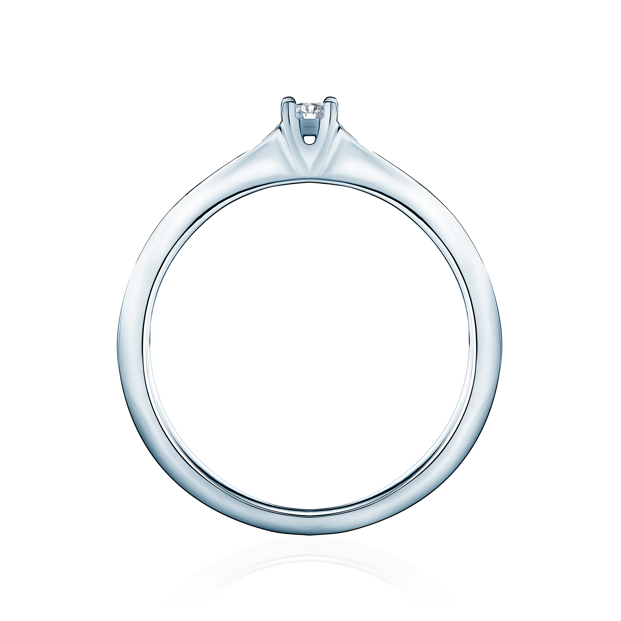 Pierścionek zaręczynowy SAVICKI: białe złoto, diament