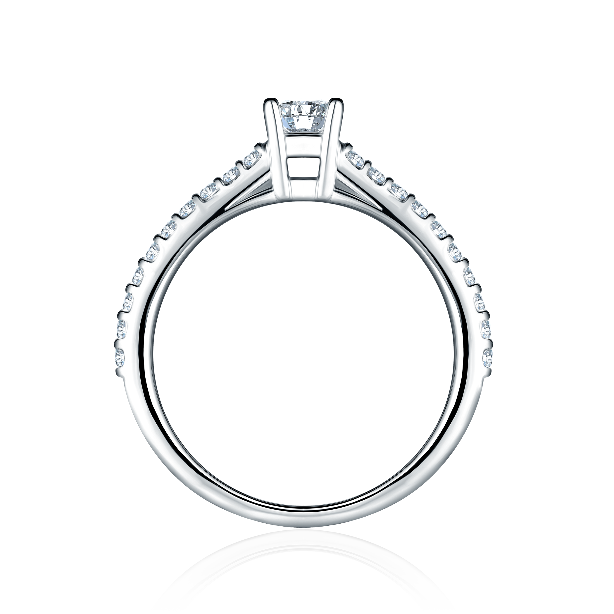 Verlobungsring Savicki: Platin, Diamant