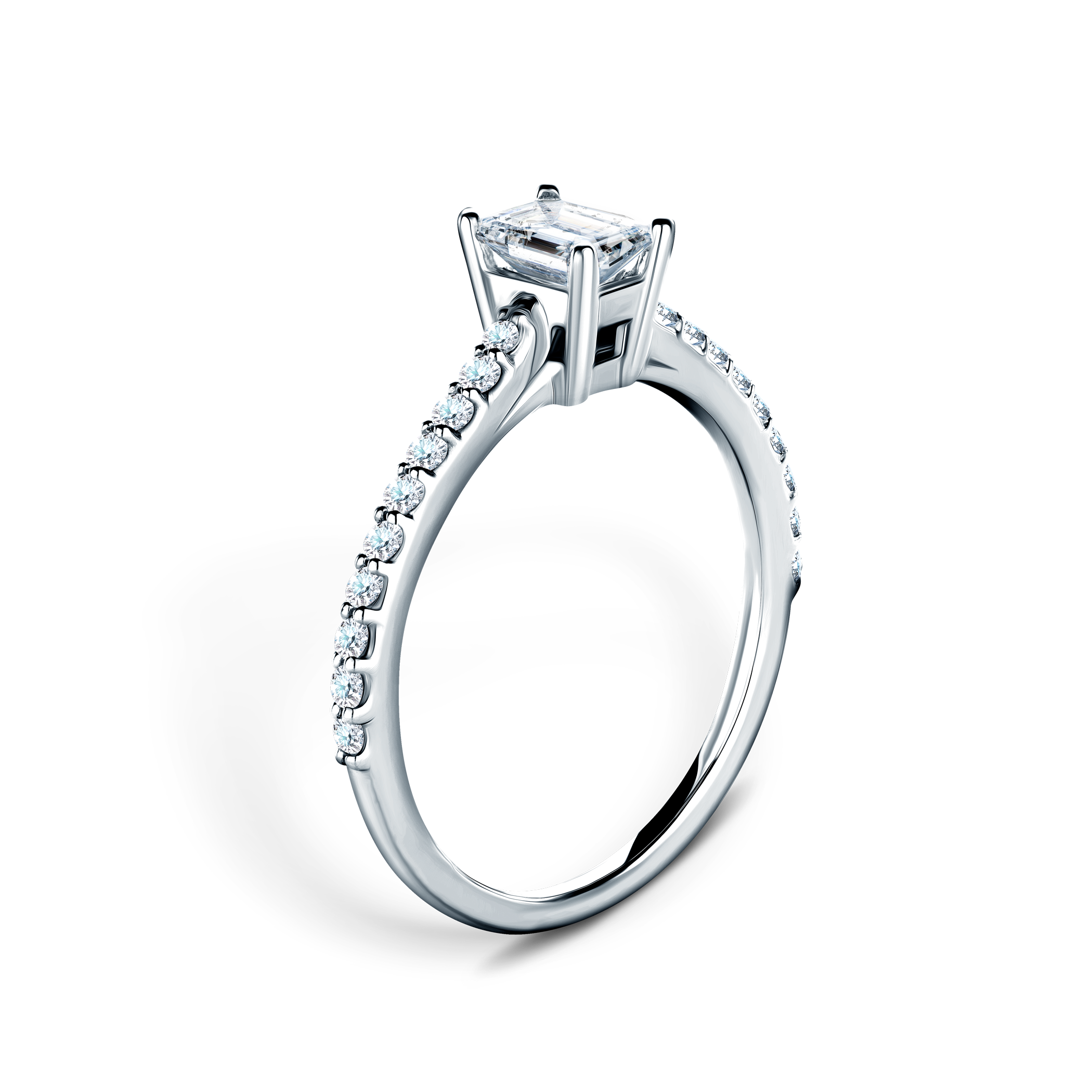 Verlobungsring Savicki: Platin, Diamant