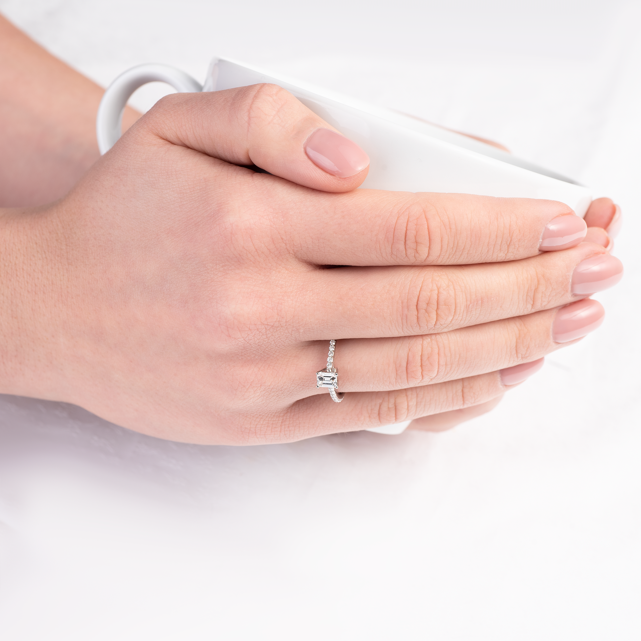 Verlobungsring Savicki: Platin, Diamant