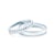 Dream esküvői jegygyűrűk: fehérarany, fehér zafír, laposak, 3 mm