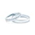 Snubní prsteny Dream: bílé zlato, diamanty, ploché, 3 mm