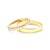Svadobné obrúčky Dream: zlaté, diamanty, ploché, 3 mm