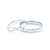 Snubní prsteny Fairytale: bílé zlato, ametyst, půlkulaté, 3 mm + 4 mm