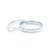 Fairytale esküvői jegygyűrűk: fehérarany, fehér zafír, félkarikás, 3 mm és 4 mm