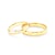 Snubní prsteny Fairytale: žluté zlato, bílý safír, půlkulaté, 3 mm + 4 mm