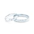 Fairytale esküvői jegygyűrűk: fehérarany, kék zafír, félkarikás, 3 mm és 4 mm