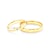 Fairytale esküvői jegygyűrűk: arany, kék zafír, félkarikás, 3 mm és 4 mm