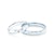 Snubní prsteny Fairytale: bílé zlato, rubín, půlkulaté, 3 mm + 4 mm