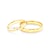 Snubní prsteny Fairytale: žluté zlato, růžový safír, půlkulaté, 3 mm + 4 mm