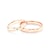 Snubní prsteny Fairytale: růžové zlato, smaragd, půlkulaté, 3 mm + 4 mm