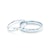 Fairytale esküvői jegygyűrűk: fehérarany, sárga zafír, félkarikás, 3 mm és 4 mm
