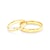 Fairytale esküvői jegygyűrűk: arany, sárga zafír, félkarikás, 3 mm és 4 mm